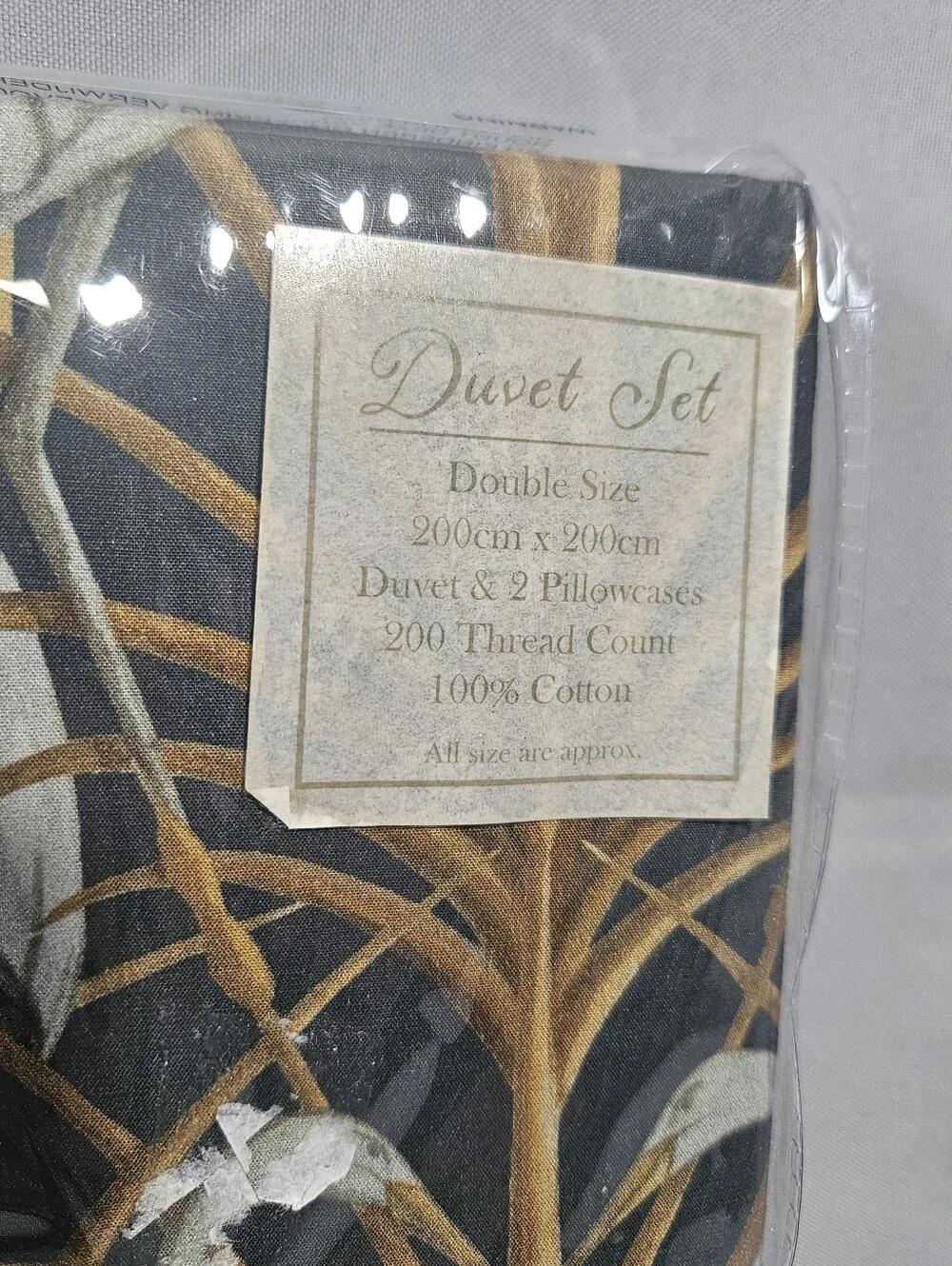 The Chateau Nouveau Heron Duvet Cover Art Deco Cotton Double Bed Reversible Set